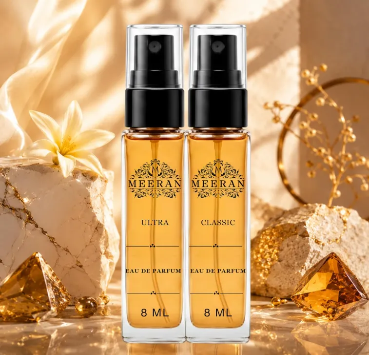 ULTRA & CLASSIC Perfume Combo Set (8ML x 2) | Long Lasting Luxury Eau De Parfum for Men & Women | Pocket Perfume Travel Size Fragrance Collection | 30% Oil Concentration